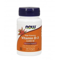 Vitamin D-3  Now Foods  2000 IU - 120 Softgels