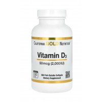 Vitamin D3, 50 mcg (2,000 IU), 360 Fish Gelatin Softgels