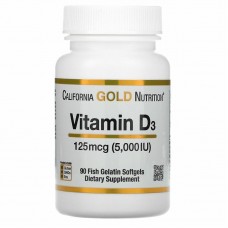 Витамин D3, 125 мкг (5000 МЕ), 360капсул из рыбьего желатина